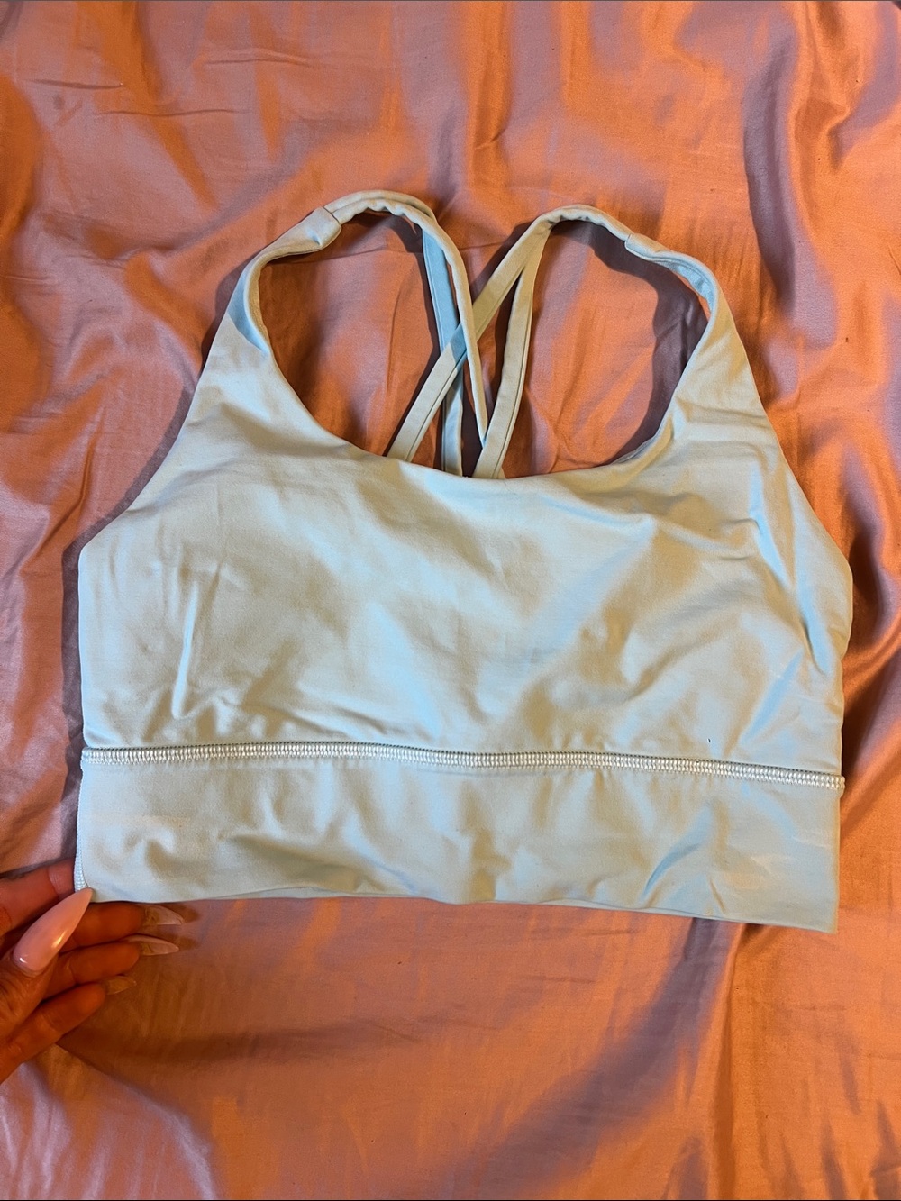lululemon athletica Light Blue Cross-Back Sports Bra